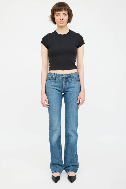 Gucci Embroidered Logo Pocket Jeans