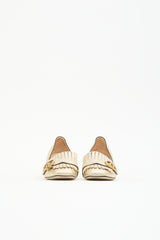 Gucci Metallic Leather GG Loafer Pump