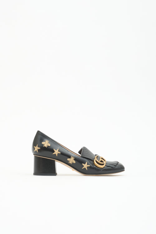 Gucci Leather GG Loafer Pump