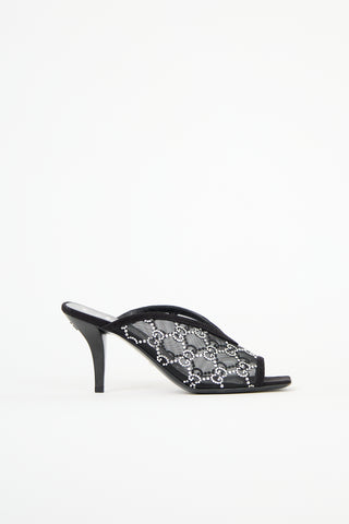 Gucci GG Mesh Embellished Mule