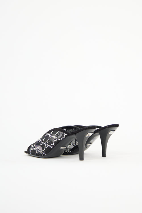 Gucci GG Mesh Embellished Mule