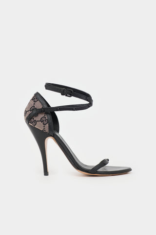 Gucci GG Monogram Leather Sandal
