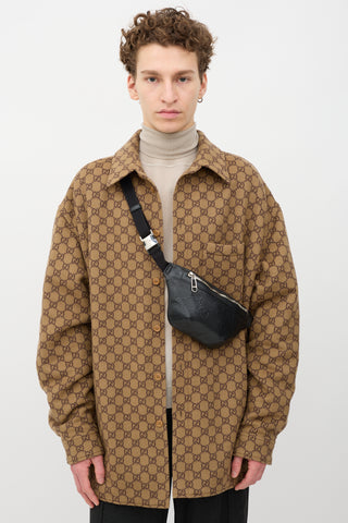 Gucci GG Perforated Leather Belt Bag