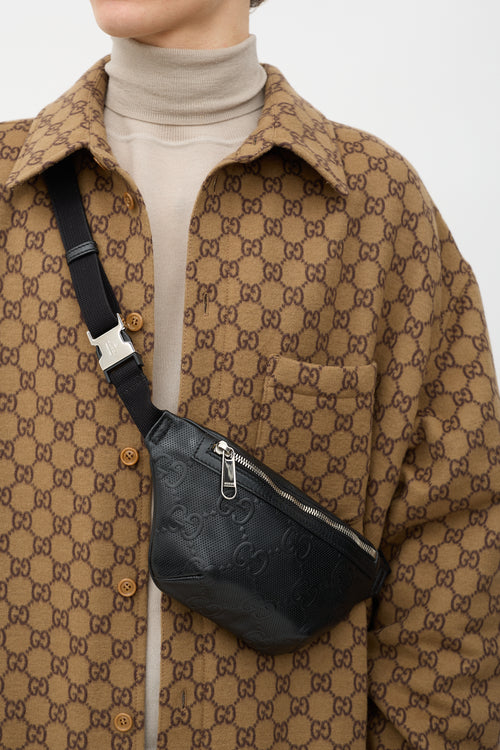 Gucci GG Perforated Leather Belt Bag