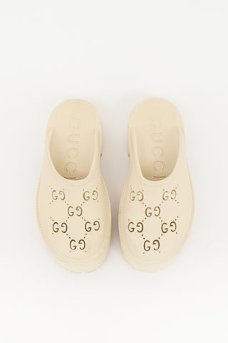 Gucci Rubber GG Elea Mule
