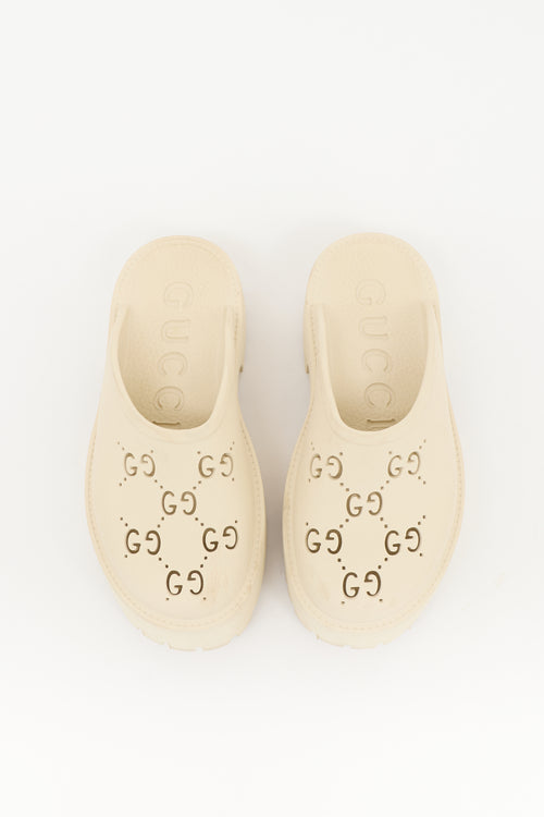 Gucci Rubber GG Elea Mule