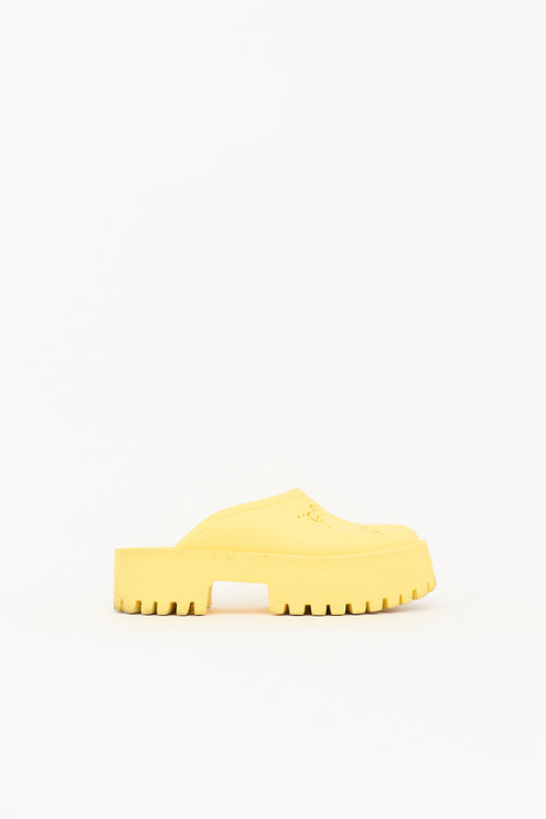 Gucci Rubber GG Elea Mule