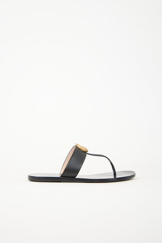 Gucci Leather Lifford GG Sandal