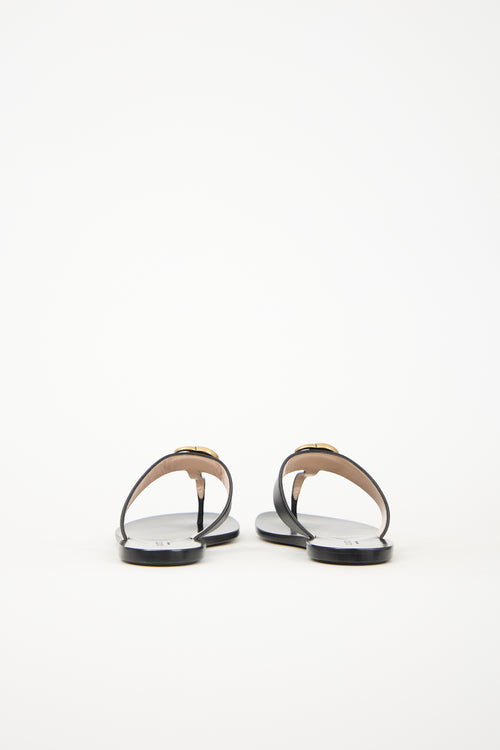 Gucci Leather Lifford GG Sandal