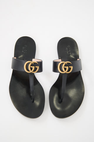 Gucci Leather Lifford GG Sandal