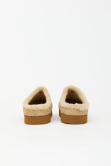 Gucci GG Shearling Platform Mule