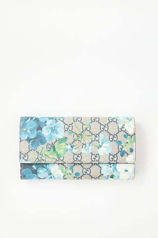 Gucci GG Supreme Blooms Long Wallet