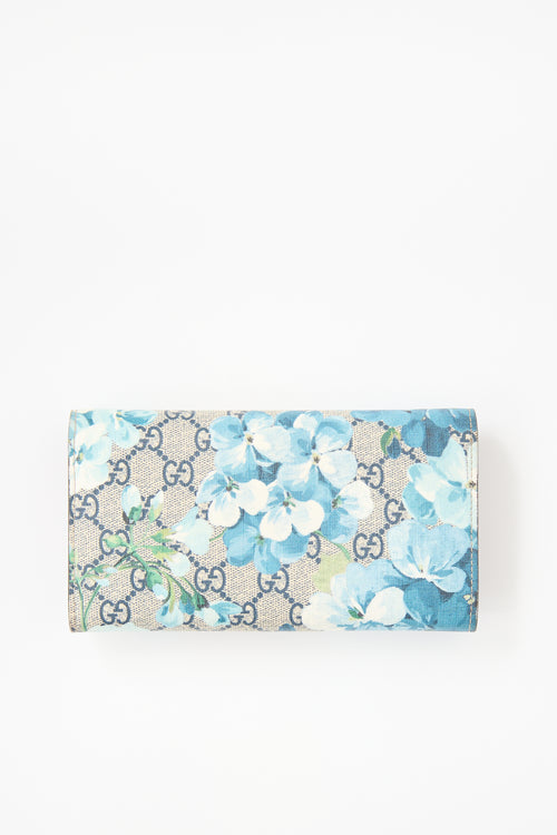 Gucci GG Supreme Blooms Long Wallet