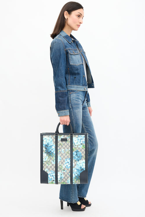 Gucci GG Supreme Blooms Tote Bag