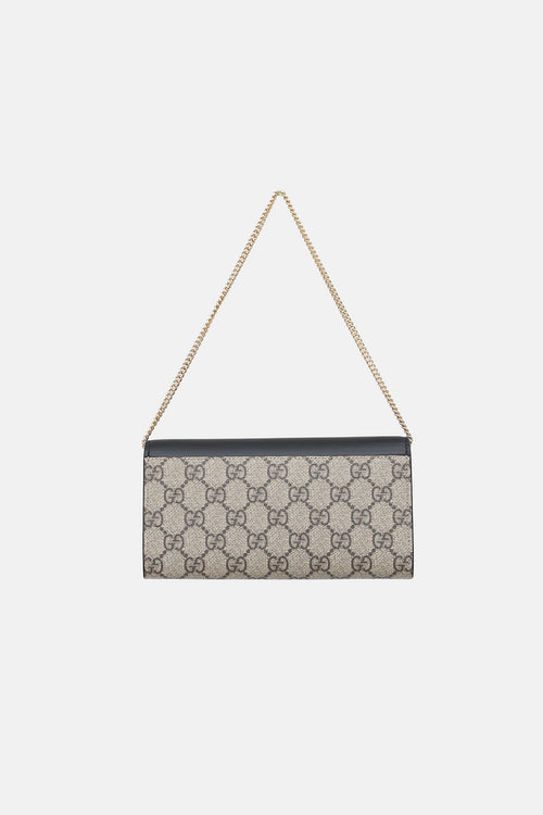 Gucci GG Supreme Padlock Wallet On Chain Bag