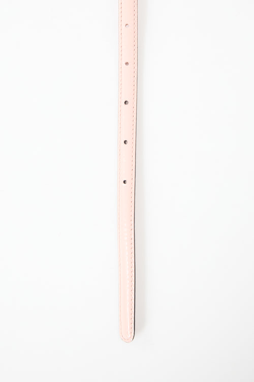 Gucci Patent Marmont GG Thin Belt