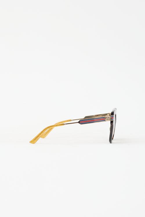 Gucci GG0281S Web Sunglasses