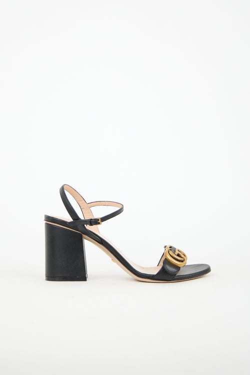 Gucci Leather GG Marmont Sandal