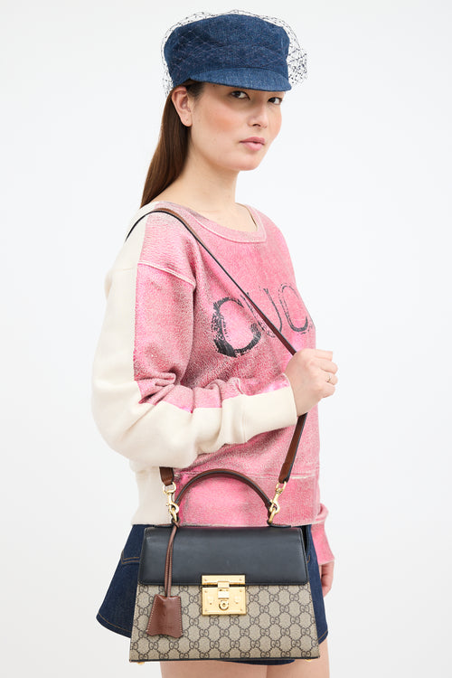 GG Supreme Monogram Padlock Bag