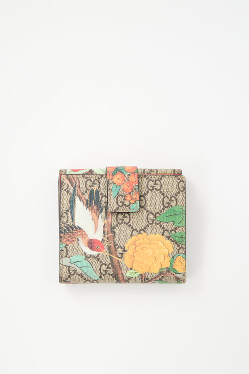 Gucci GG Supreme Tian French Flap Wallet