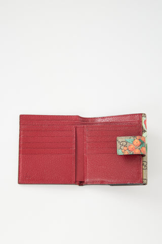 Gucci GG Supreme Tian French Flap Wallet