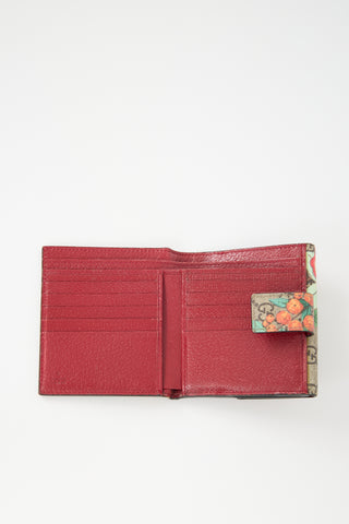 Gucci GG Supreme Tian French Flap Wallet