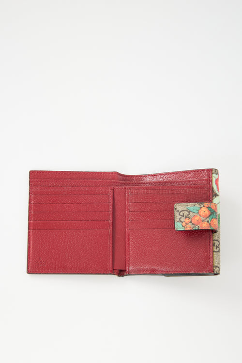 Gucci GG Supreme Tian French Flap Wallet