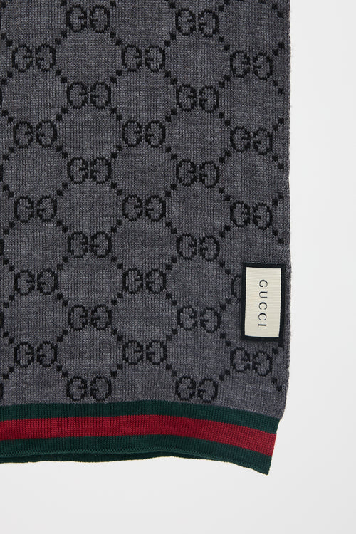 Gucci GG Web Stripe Scarf