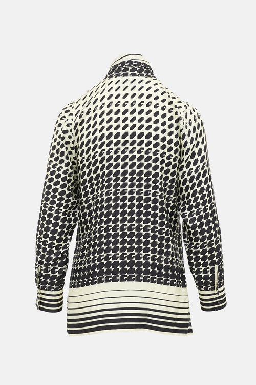 Gucci G Geometric Print Blouse