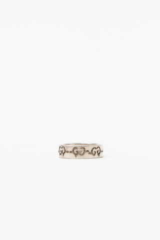 Gucci Ghost Sterling Silver GG Ring