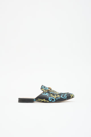 Gucci Ghost Leather Princetown Mule