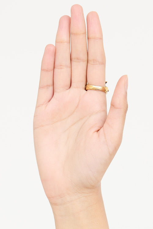 Gucci Gold Tone Metal Ring