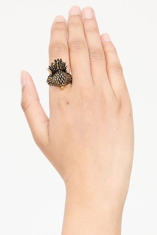 Gucci Gold Tone Metal Ring