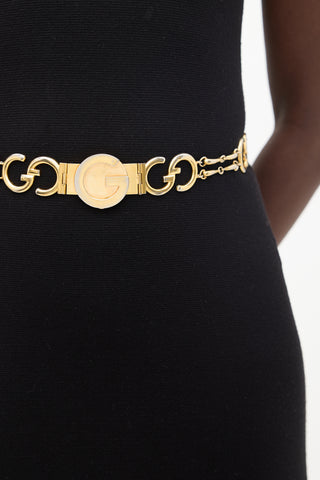 Gucci Gold GG Chain Link Belt