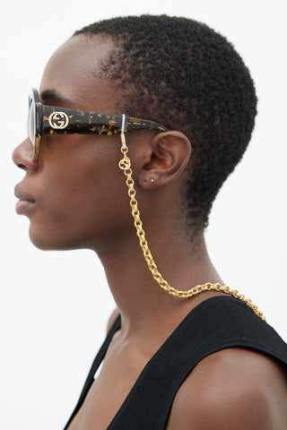 Gucci Gold GG Glasses Chain