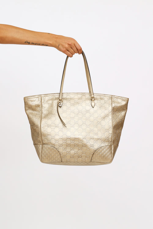 Gucci Gold Guccissima Bree Tote Bag