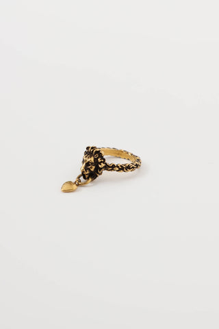 Gucci Lion Knocker Heart Ring