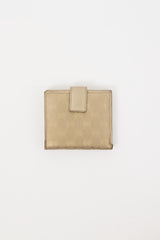 Gucci Gold Imprime Monogram GG Pierce French Wallet