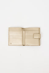 Gucci Gold Imprime Monogram GG Pierce French Wallet