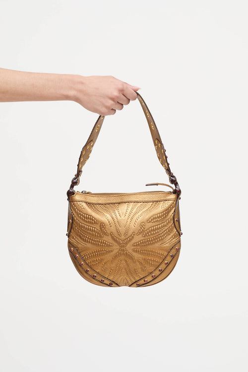 Gucci 2006 Studded Embossed Pelham Small Bag