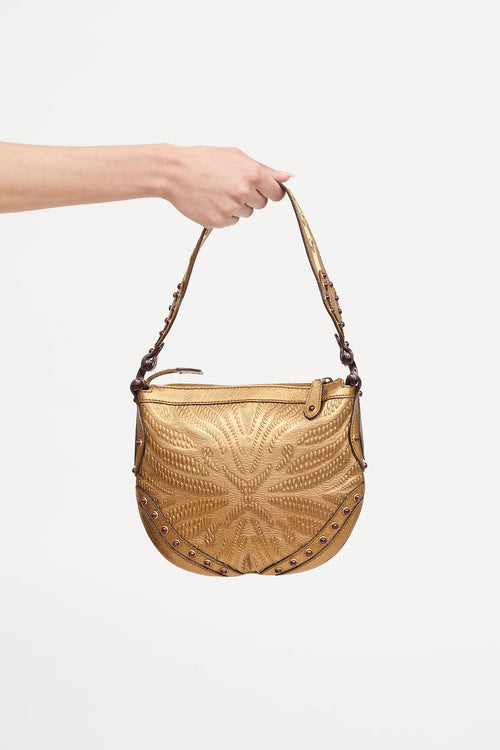 Gucci 2006 Studded Embossed Pelham Small Bag