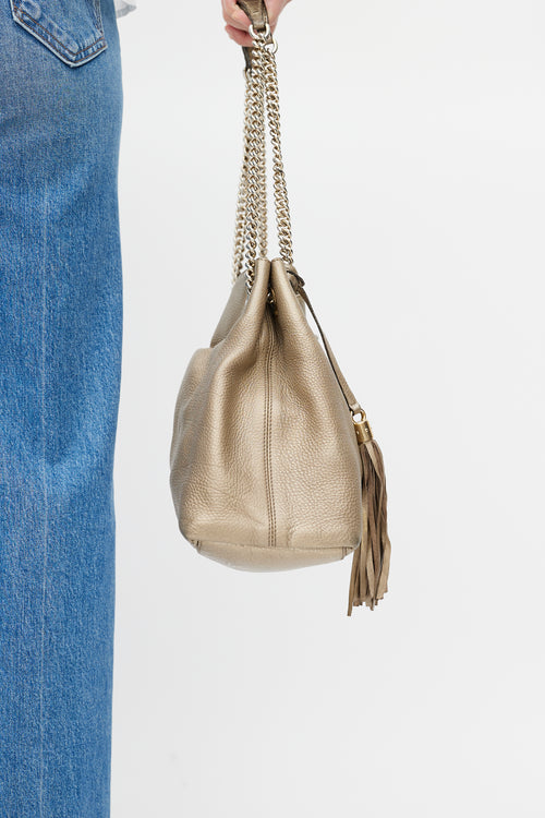 Gucci Gold Leather Medium Soho Chain Shoulder Bag
