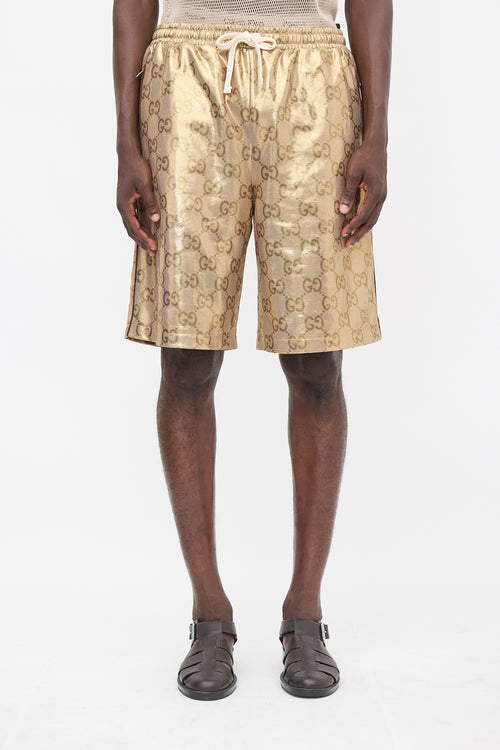 Gucci Metallic GG Monogram Shorts