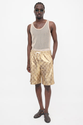 Gucci Metallic GG Monogram Shorts