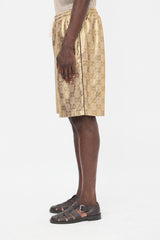 Gucci Metallic GG Monogram Shorts