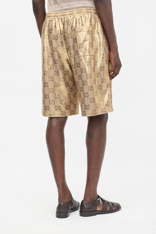 Gucci Metallic GG Monogram Shorts