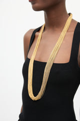 Gucci Gold Multi Chain & Bamboo Necklace