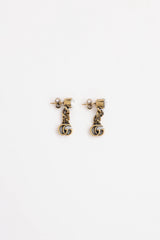 Gucci Cubic Zirconia GG Drop Earrings