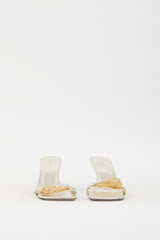 Gucci Gold Metallic Leather Embellished Dora Sandal