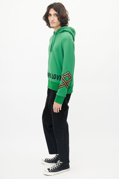 Gucci Green & Black Blind For Love Patched Hoodie